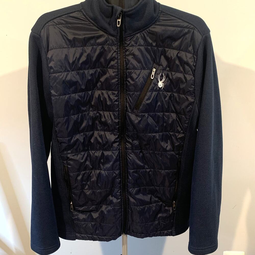 Spyder - Men's Navy Puffer Jacket Lightweight and Warm Large - Picture 11 of 12